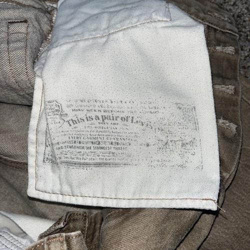 Levi’s 501 Jeans Mens 32 X 28.5 Button Fly Straight Leg Denim Classic Brown - Picture 3 of 13