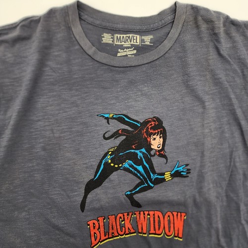 Marvel Black Widow Men's T Shirt size XXL Gray Retro Brand - Picture 3 of 11
