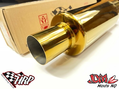 3.5" HRP Cannon Muffler (Gold Finish) 2.5" Inlet **PRE-ORDER** - Picture 4 of 4