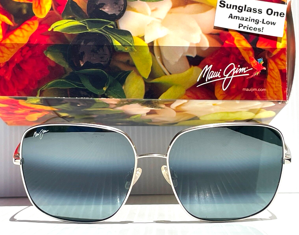 NEW Maui Jim TRITON chrome Titanium POLARIZED Grey Lens Sunglass