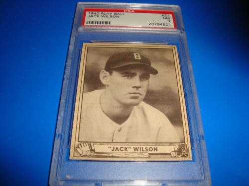 1940 Play Ball #31 JACK WILSON psa 7 Boston RED SOX (501) PLAYBALL