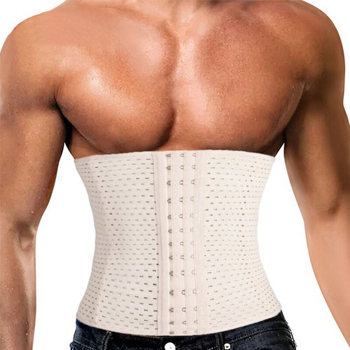 Men Belly Flatten Fat Burner Tummy Control Girdle Slimming Body Shaper Corset - Picture 1 of 10