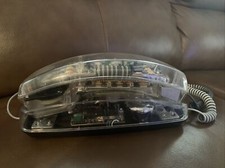 Vintage Radio Shack Transparent Phone Model No: 43-820 1980s 1990s