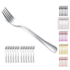 Dinner Fork 12 Pieces Stainless Steel 8.17 Inch Forks Silverware Table Forks ...