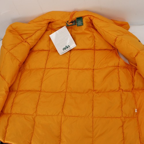 Vintage NWT Ll bean vest mens XL mango down puffer orange snap quilted nylon - Picture 12 of 12