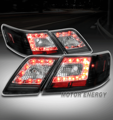 Luces de freno traseras LED negras izquierda+derecha para Toyota Camry CE LE SE XLE 07-09 - Imagen 1 de 10