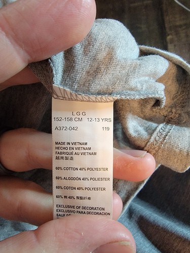 Levi’s Ruffle Logo Short Sleeve Glitter Shirt Girls Lg Youth 12-13 Gray NEW NWT - Picture 7 of 7