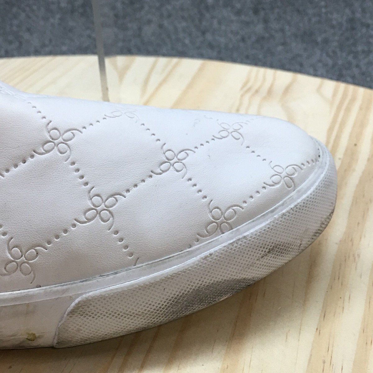 Nine West Shoes Womens 10 M Lala Slip On Sneakers White Faux