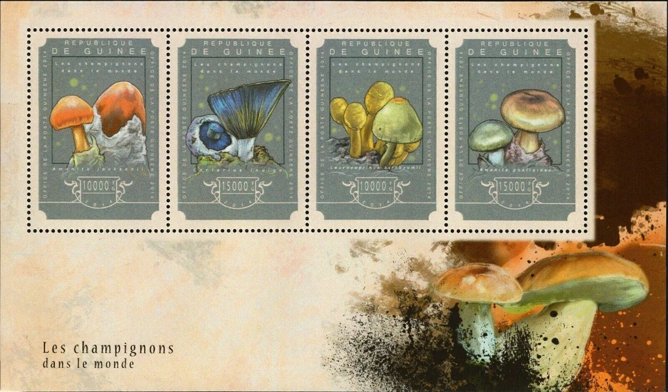 Mushrooms Stamps Bundle of 2 Lactarius Indigo S/S MNH #10787-10790 - Image 2 of 4