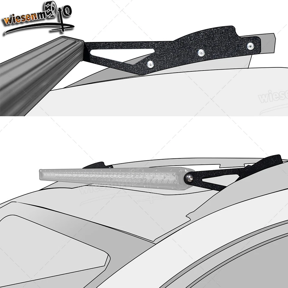 Kit de soporte de techo superior barra de luz curva de 42" para Subaru Forester 07-2022 + cápsula de 24 W Foto 3 de 4