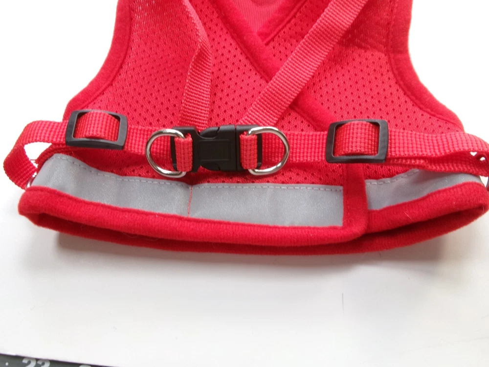 Dog Harness. Adjustable. Reflective strip. Cool Comfortable Mesh Size Red   A2