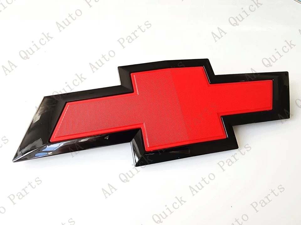 1PC Gloss Black Red Front ONLY Bowtie Emblem Silverado 1500 2500 HD/3500 HD - Image 4 of 4