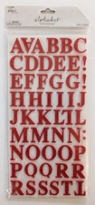 Red Glitter Foam Alphabet Letters Numbers Scrapbook Stickers The Paper Studio