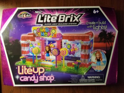 旧lycee リトルバスターズセット Lite Brix Light up Candy Shop Building Block Kit Set by CRA