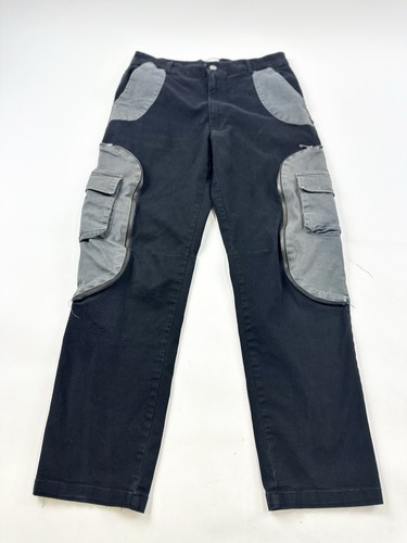 Eptm Pants Men’s 34 Black Publisher Cargo Zipper Pockets