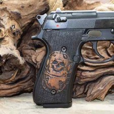 Beretta 92FS 96 98 M9 Walnut Handgun Grips impugnatura pistola handmade Walnut Wood 