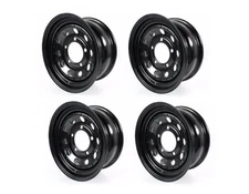 Land Rover Discovery Defender Classic Black Steel Road Wheel Set x4 GRW006 New