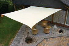 Vela OMBREGGIANTE QUADRATA - Bianca 5x5mt - giardino telo copertura tenda