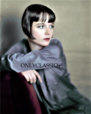 SEXY GIRL ACTRESS LOUISE BROOKS BOB HAIRCUT PINUP 8X10 COLOR PHOTO
