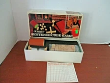 Vintage SELCHOW & RIGHTER~1971 SCRABBLE SENTENCE CUBE BOARD GAME