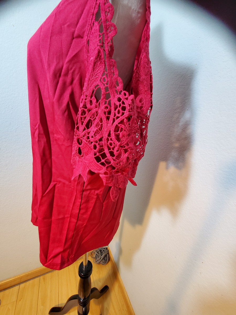 Sexy red Lace Off Shoulder Top with Zipper | eBay