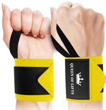 Weightlifting 18" Wrist Wraps with Thumb Loop   Heavy Duty Wrist