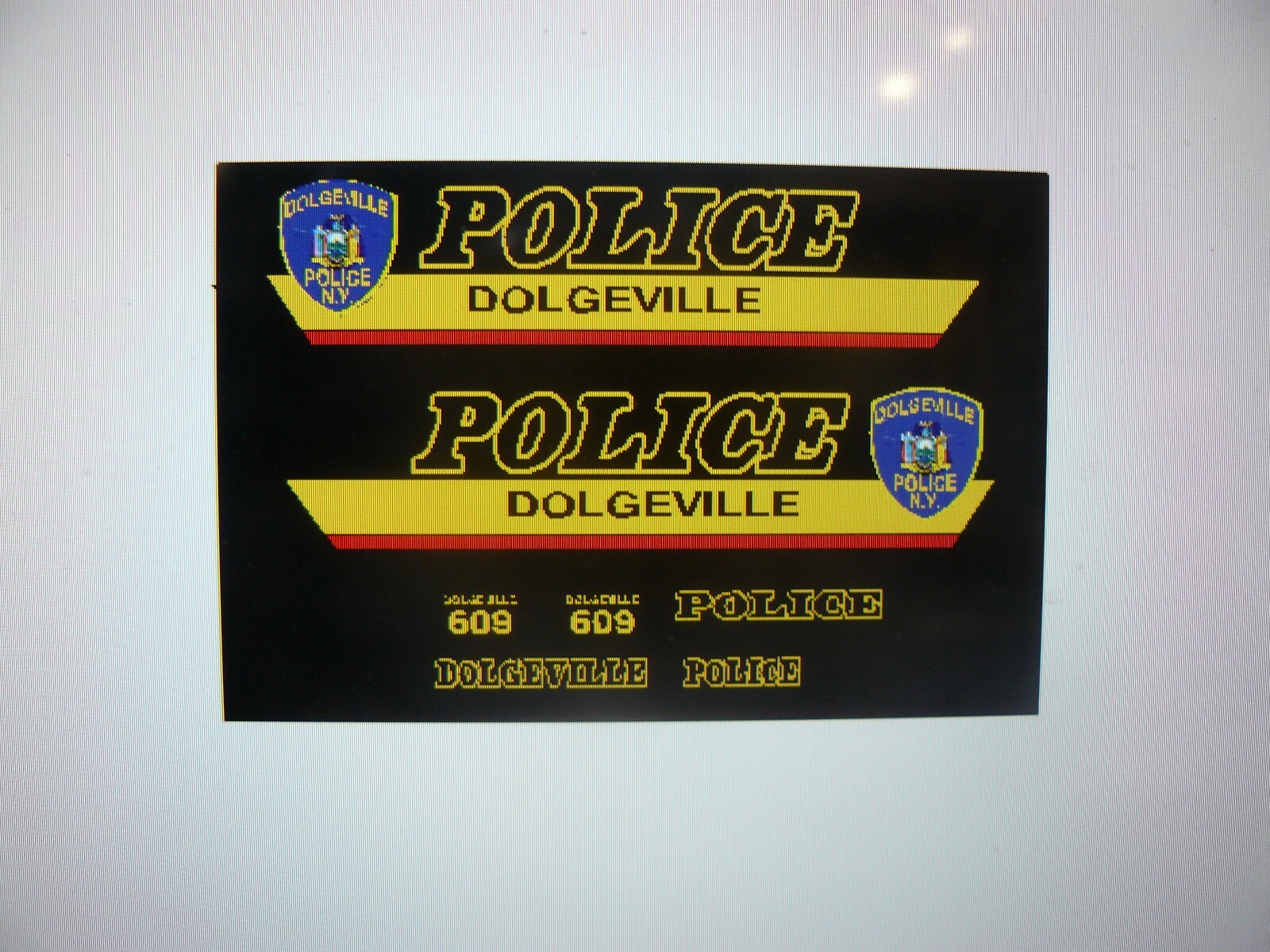 Dolgeville New York Police Patrol Car Decals 124 eBay