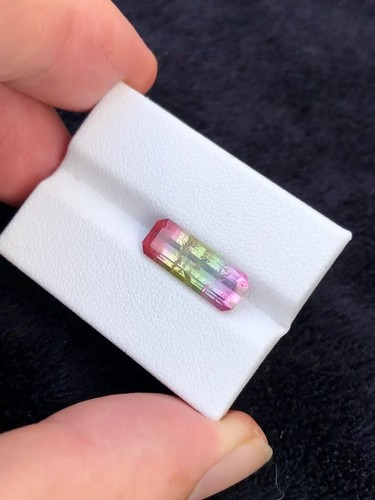 4.40-Cts Phenomenal Bi Color Tourmaline Afghani Tourmaline faceted - Picture 8 of 8