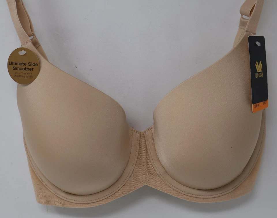 Wacoal Ultimate Side Smoother Contour T-Shirt Bra size 30DD Tan Style 853281 - Image 2 of 4