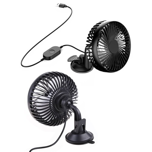 USB Powered 5V Car Fan Powerful 3 Speed Quiet Ventilation Electric Cooling Fans - Picture 3 of 8