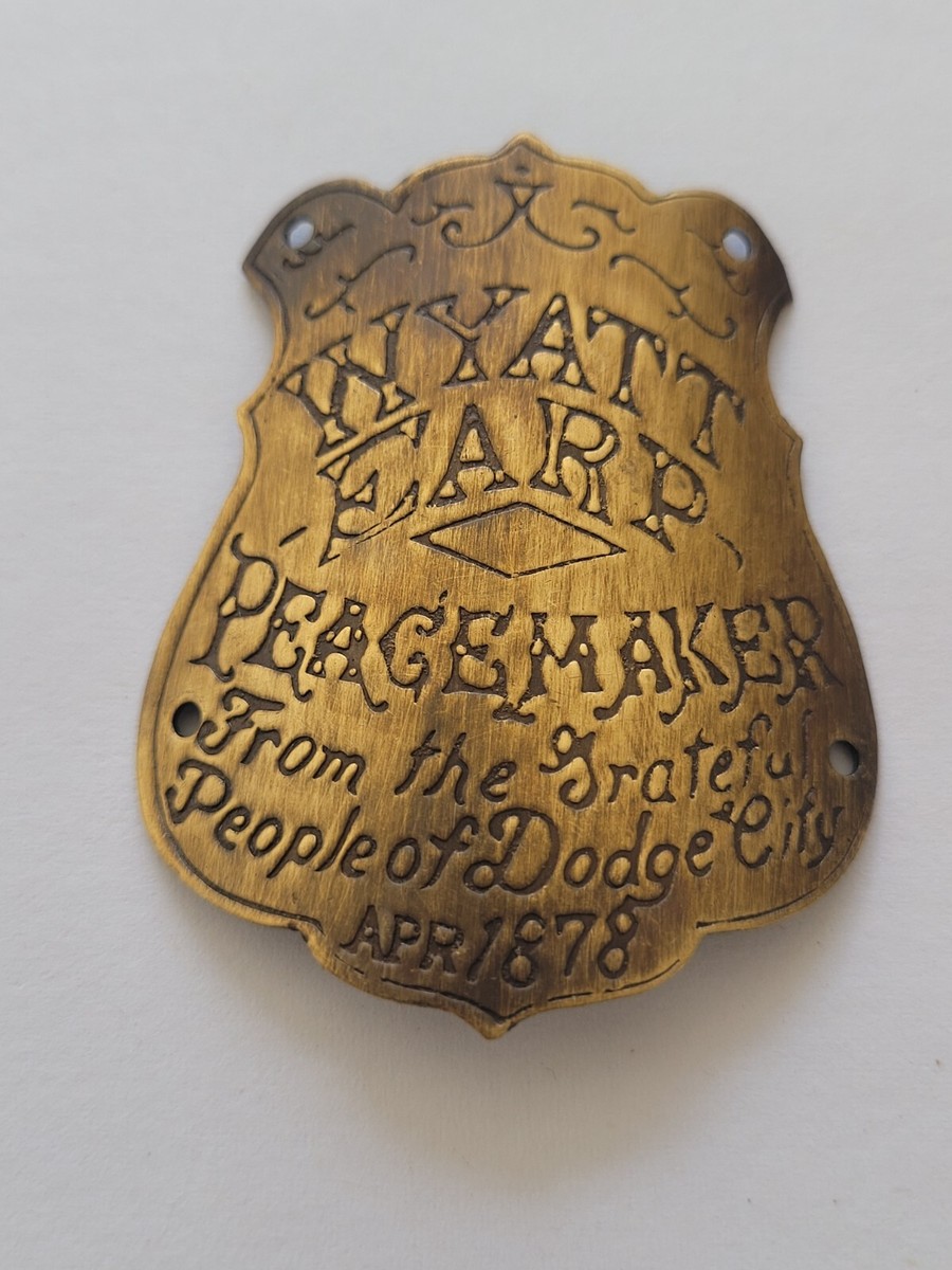 EDDY COUNTY sheriff セカンドパッチ　メーカーホールマーク付 Collectable Brass Wyatt Earp Peacemaker Dodge City 1878 Gun Butt
