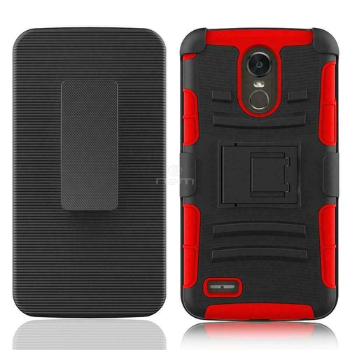 For LG Stylo 3 /4 Plus Armor Hard Case With Kickstand Belt Clip+Screen Protector - Picture 17 of 23