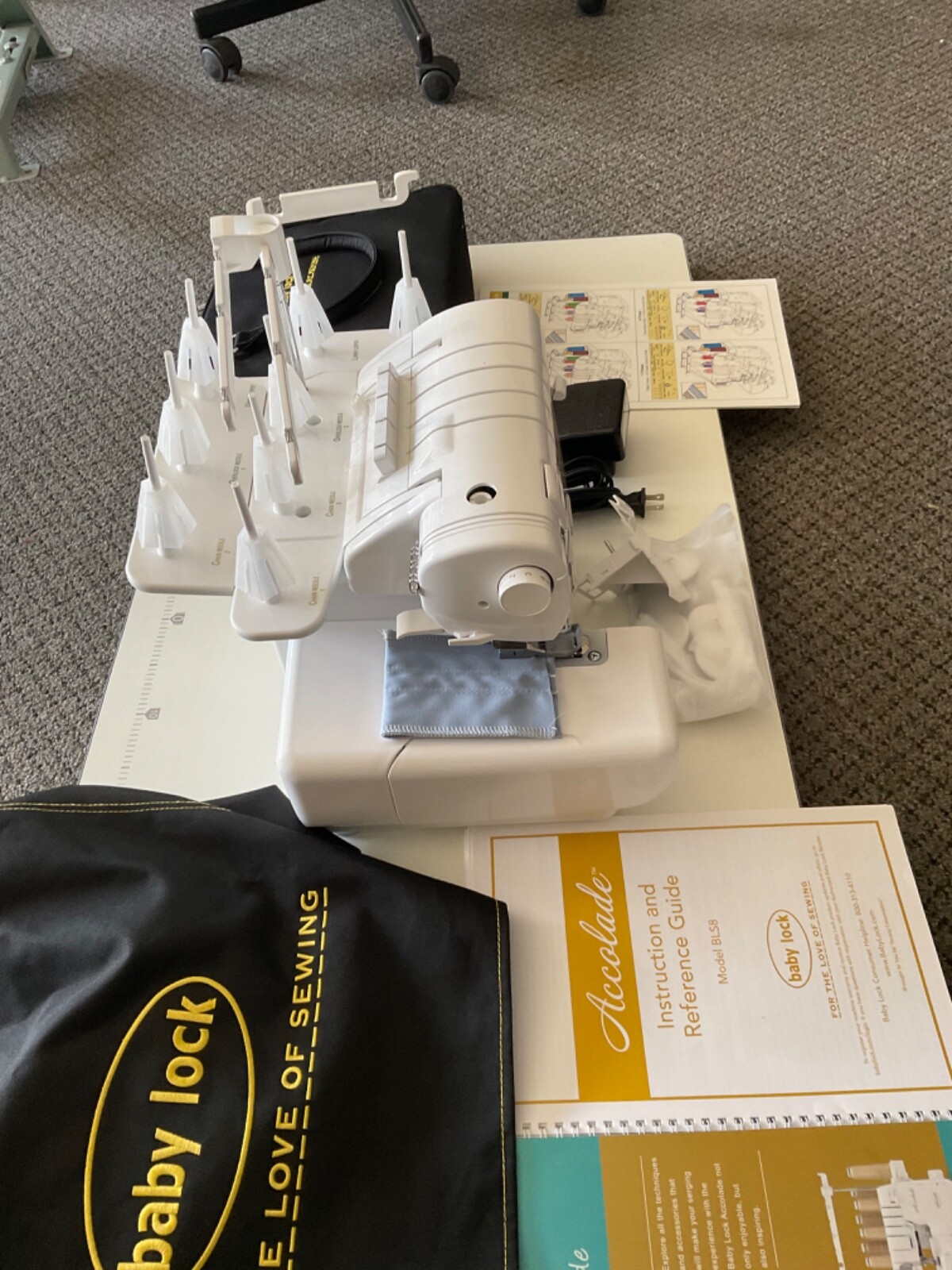 Baby Lock Accolade 8 Thread Home Serger + Coverstitch Machine with Air