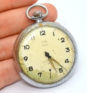 Montre Gousset Mécanique Elite Anti-choc - Boîtier Argenté, Occasion Fonctionnelle, Style Vintage Pour Homme