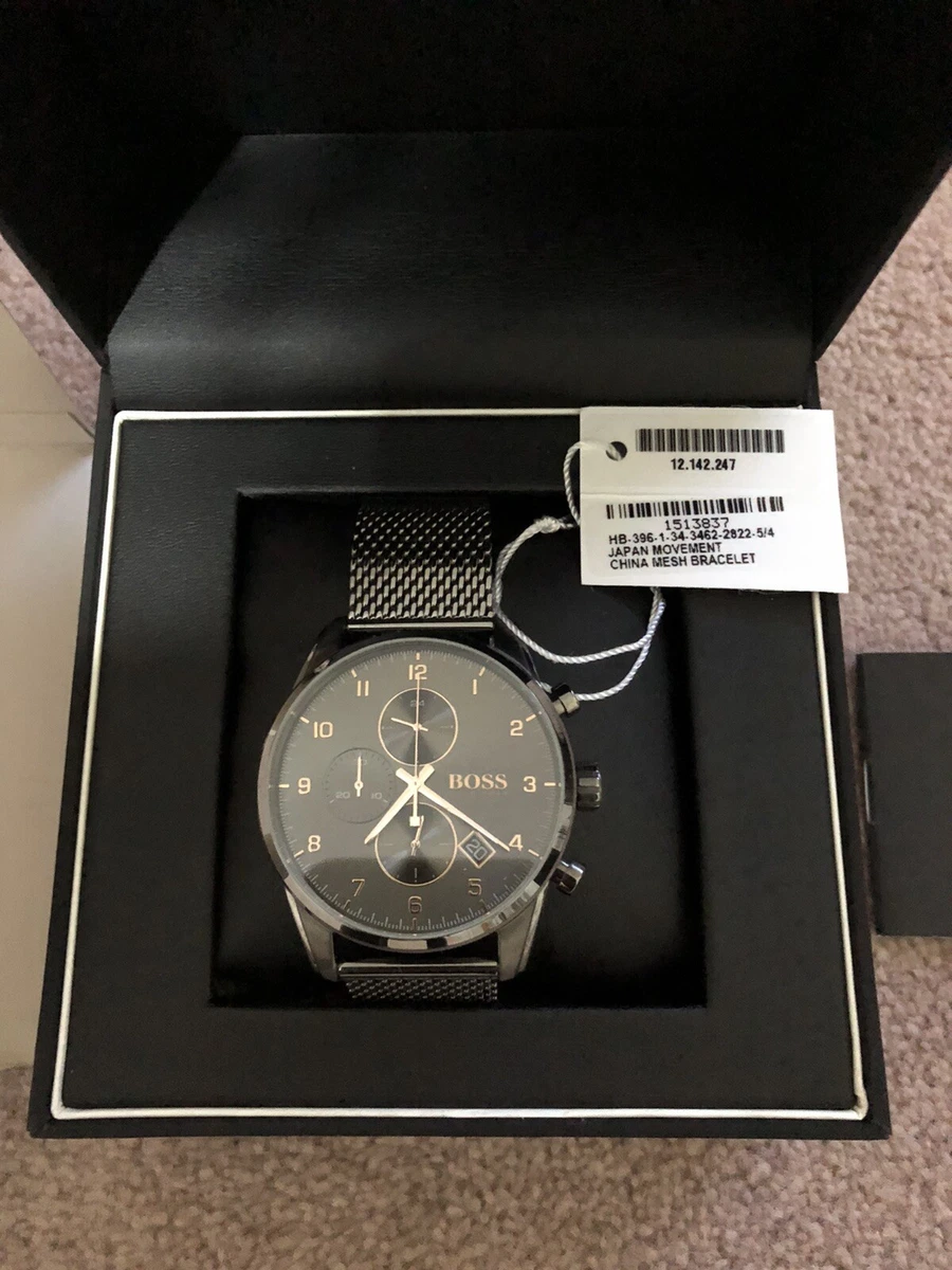 Hugo Boss Mens Watch Japan Movement China Mesh Bracelet 1513837
