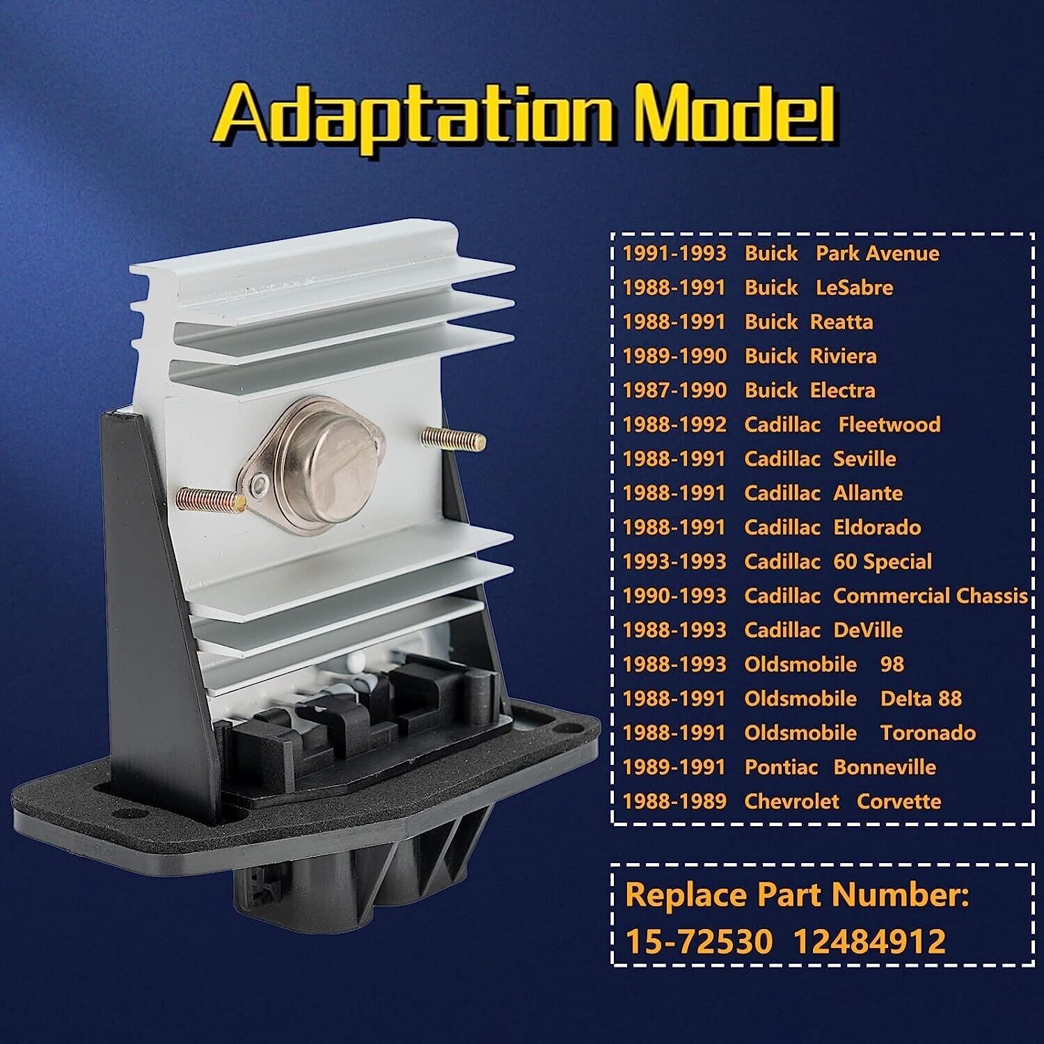 Heating and Air Conditioning Blower Control Module For Buick Cadillac