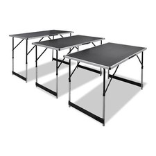 Tidyard Pasting Table 3 pcs Foldable Height Adjustable 100 x 60 M1O6