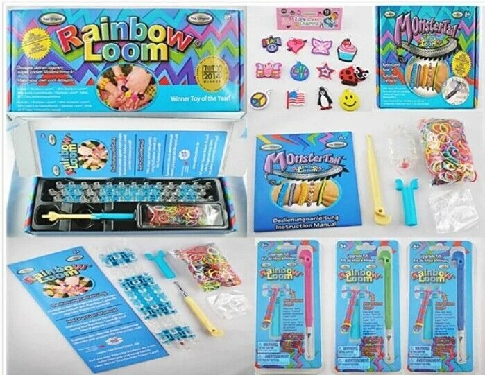 Original Rainbow Loom Starter Set Reise-Set Monster Tail Party Set Finger Loom