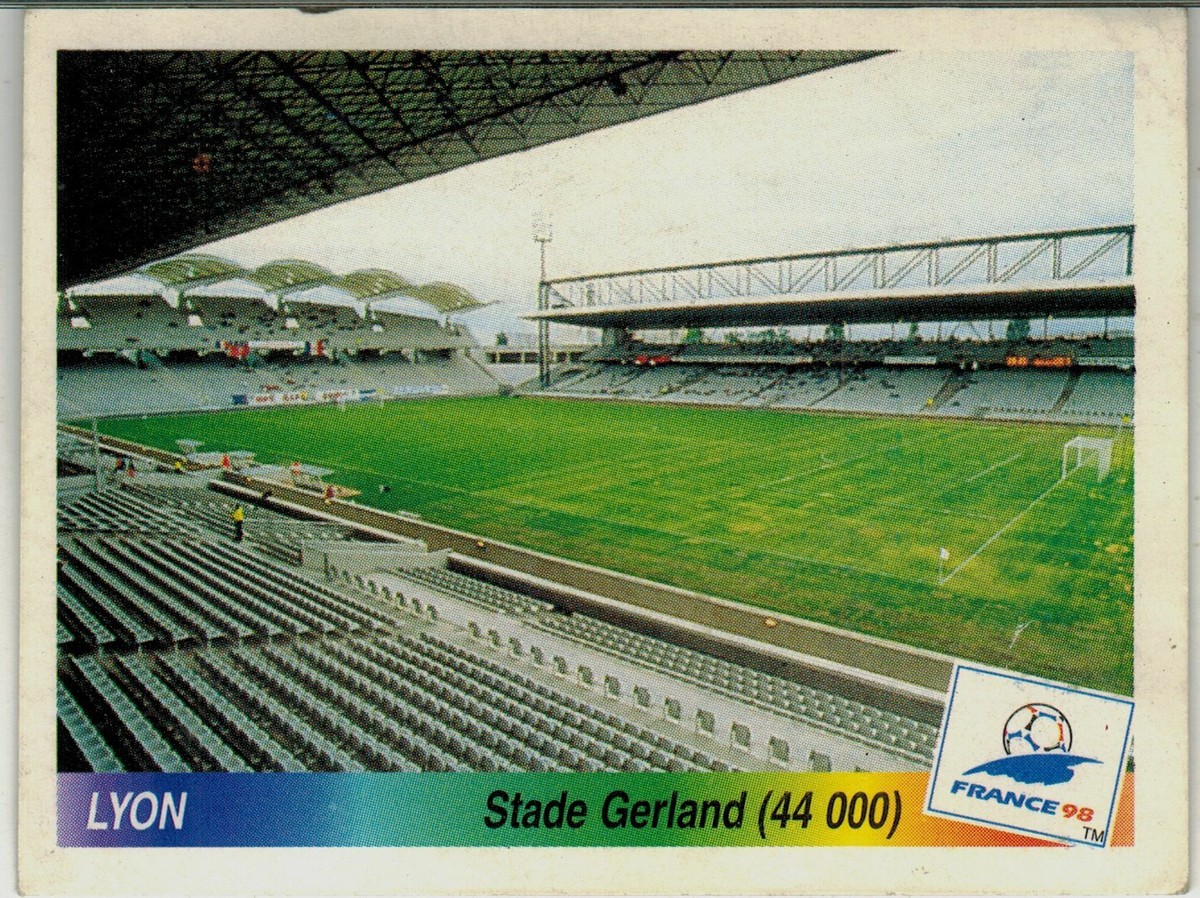 Italy 1998 Panini FIFA World Cup France #7 Lyon Stade Gerland | eBay