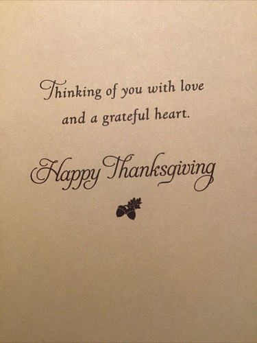 THANKSGIVING Thinking Of You Love Grateful 5.5”x8” Large Hallmark Greeting Card - Picture 5 of 7