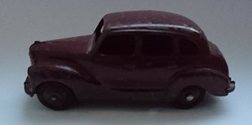 DINKY TOYS AUSTIN DEVON ROT WEINROT MADE IN ENGLAND MECCANO LTD - Afbeelding 4 van 6