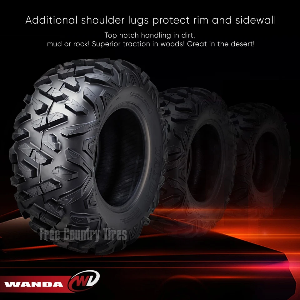 4 neumáticos WANDA ATV 22x7-12 22x10-10 6PR aptos para Polaris Sportsman 300 2008 Foto 4 de 4
