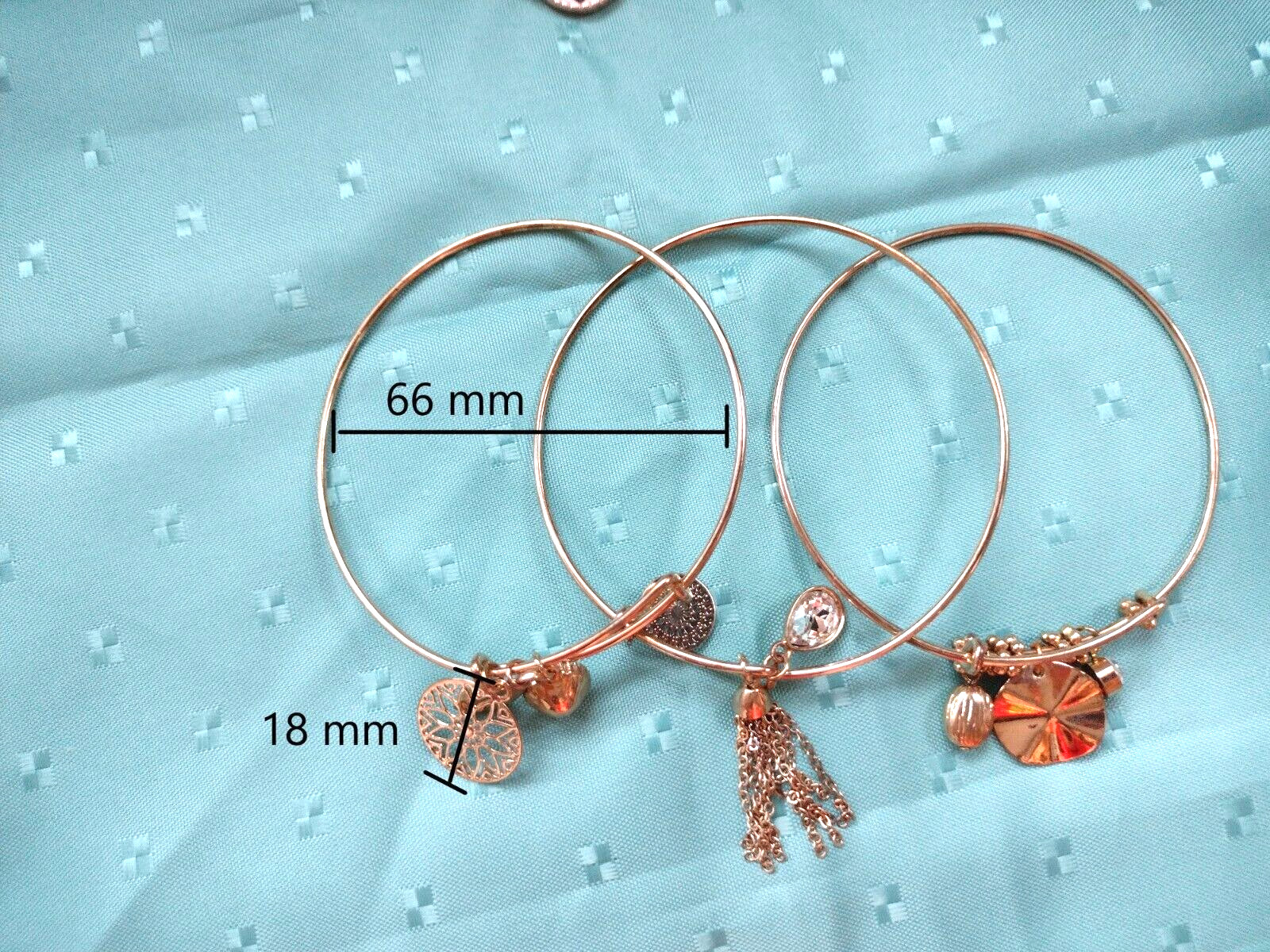 Expandable Solar Charm Bangles Set - image 1