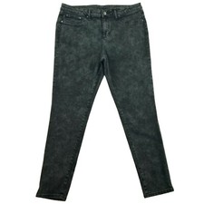 Faded Glory 16 Mid Rise Straight Leg Faux Pocket Dark Wash Women's Jeans