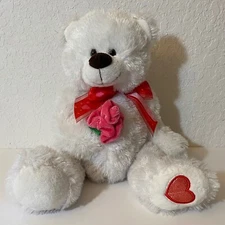 Amscan Inc Stuffed Animal Teddy Bear With Rose Plush Toy