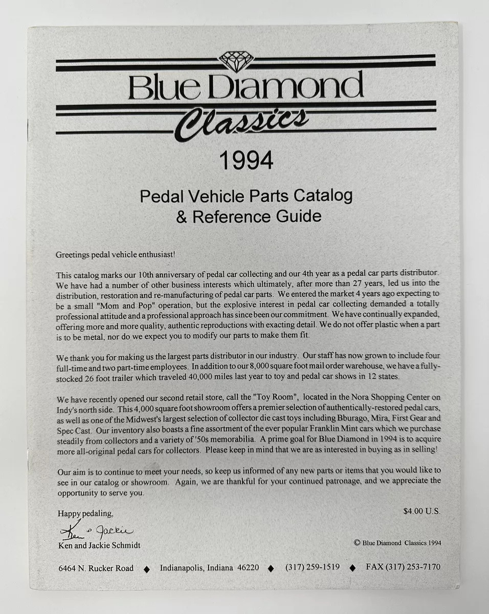 Blue diamond pedal best sale car