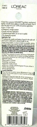 L'Oréal Paris Eyeliner meccanico infallibile pop-matic NUOVO - Foto 2 di 6