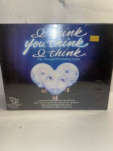 SEALED NEW 1988 I THINK YOU THINK I THINK Thought Provoking Board Game Awesome * - 第 1/7 張圖片