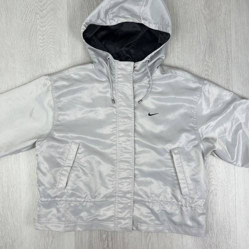 Vintage Nike Womens Oversized Hooded Satin Track Jacket Size 12-14 - Picture 8 of 14