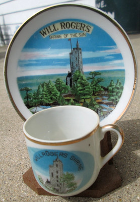 Will Rogers Shrine of the Sun Colorado Springs Colorado Mini Teacup & Saucer Set